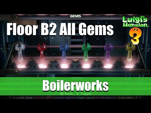 Luigi&#039;s Mansion 3 | Floor B2 All Gem Location (Boilerworks)