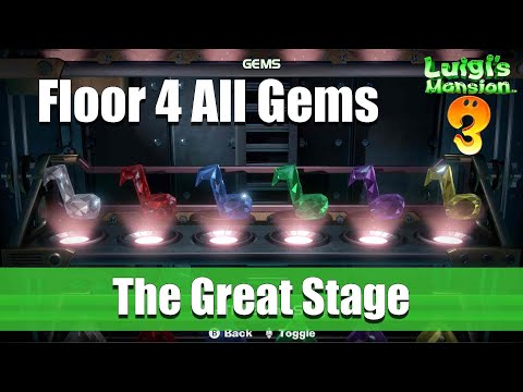 Luigi&#039;s Mansion 3 | Floor 4 All Gem Location (The Great Stage)