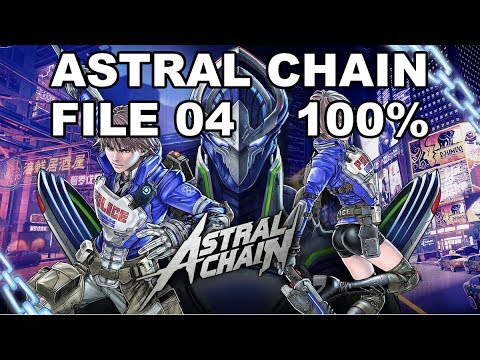 [Astral Chain] File 04 - 100% (Cases, Items, Photo Order, Toilet, Cat)