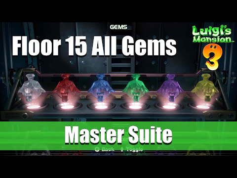 Luigi&#039;s Mansion 3 | Floor 15 All Gems Location (Master Suite)