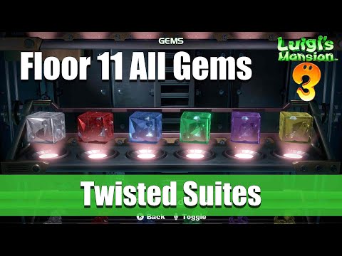 Luigi&#039;s Mansion 3 | Floor 11 All Gem Location (Twisted Suites)