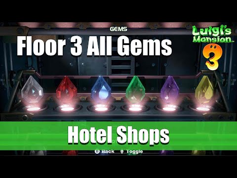 Luigi&#039;s Mansion 3 | Floor 3 All Gems Location (Hotel Shops)