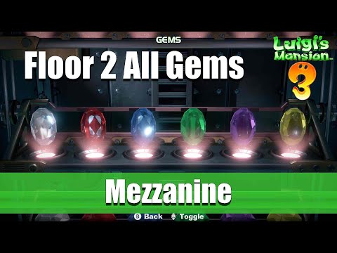 Luigi&#039;s Mansion 3 | Floor 2 All Gem Location (Mezzanine)